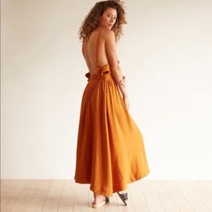 The Odells Bronze Ruffle Trim Dress Small